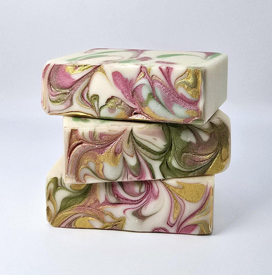 Sea Salt and Lily Goat Milk Soap Bar. Hand made Soap bar.